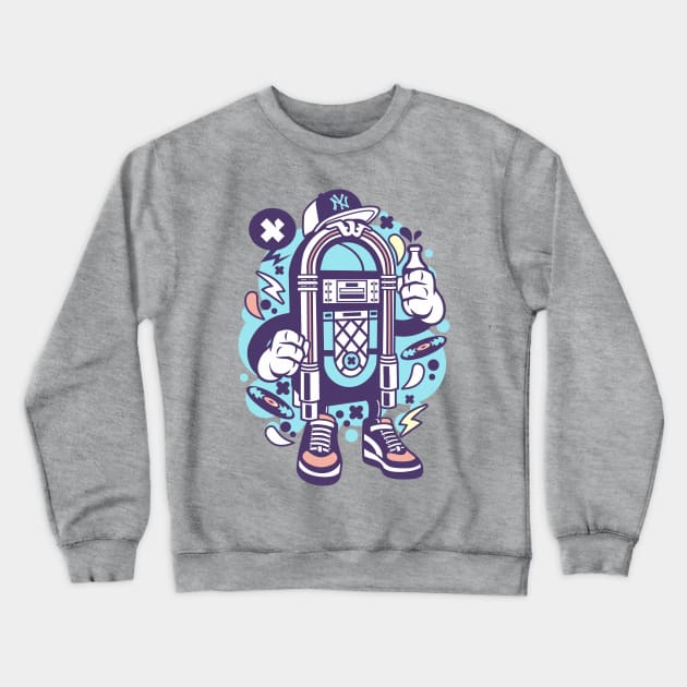 Jukebox Junkie Crewneck Sweatshirt by Superfunky